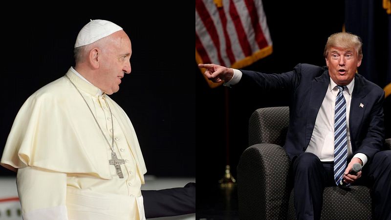 El papa Francisco y Donald Trump se enzarzan a cuenta de la inmigración