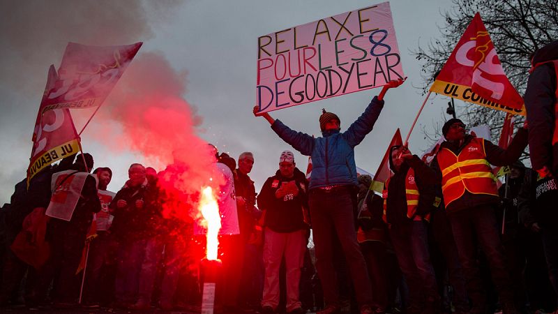 Siete sindicatos franceses convocan una gran protesta contra la reforma laboral que prepara el Gobierno