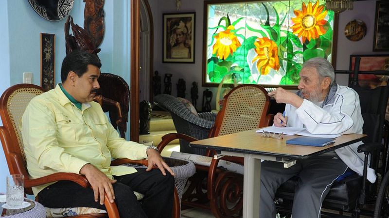 Fidel Castro se reúne con Nicolás Maduro la víspera de la llegada de Obama a Cuba