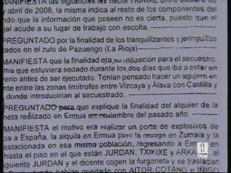 Arkaitz Goikoetxea detalla el lugar donde tenían previsto ocultar al concejal secuestrado