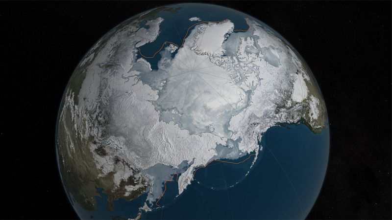 La extensión invernal del hielo ártico marca un nuevo mínimo histórico