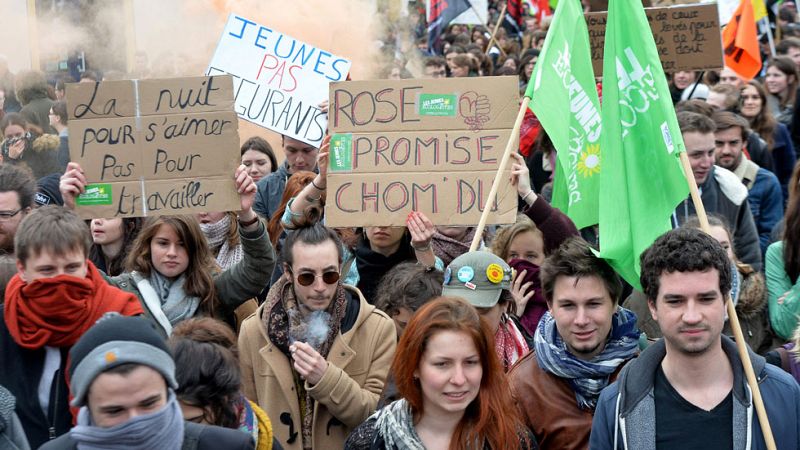 Cientos de miles de manifestantes protestan contra la reforma laboral en Francia