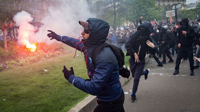 Nuevos incidentes durante las manifestaciones contra la reforma laboral en Francia