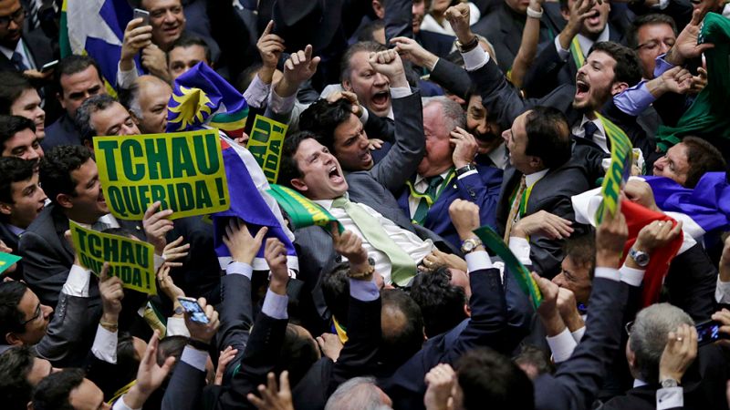 La Cámara de Diputados apoya la destitución de Rousseff y el Senado decidirá