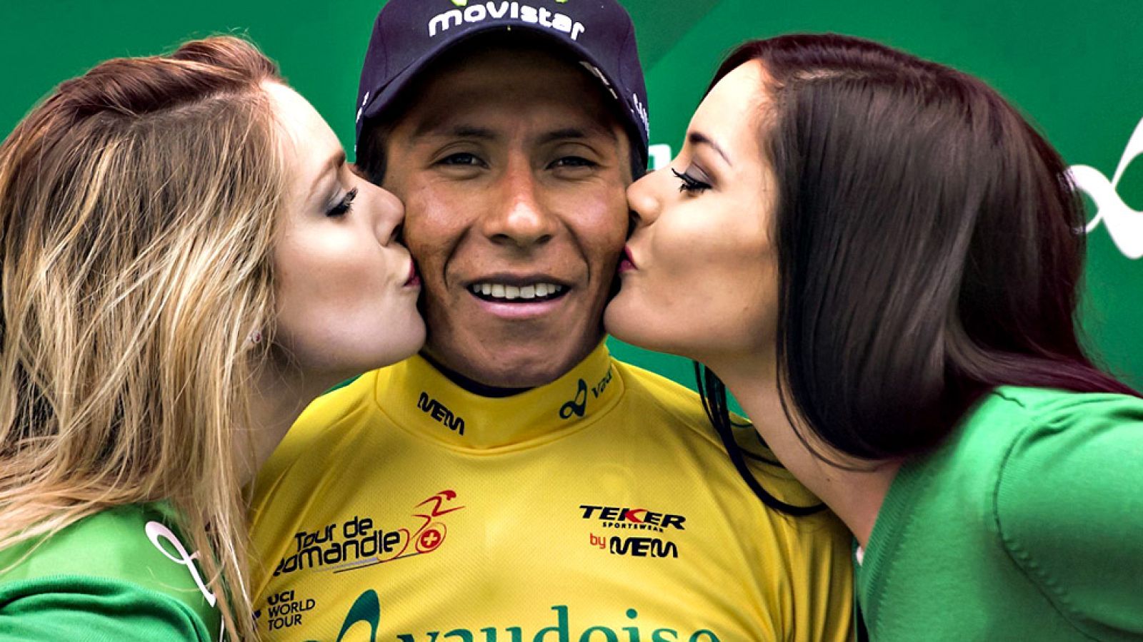 Nairo Quintana ha arrebatado el maillot amarillo de líder del Tour de Romandía 2016 a su compañero en el Movistar Jon Izagirre a pesar de ser segundo en la primera llegada en alto. El colombiano ha sido batido en Morgins por su compañero de fuga, el