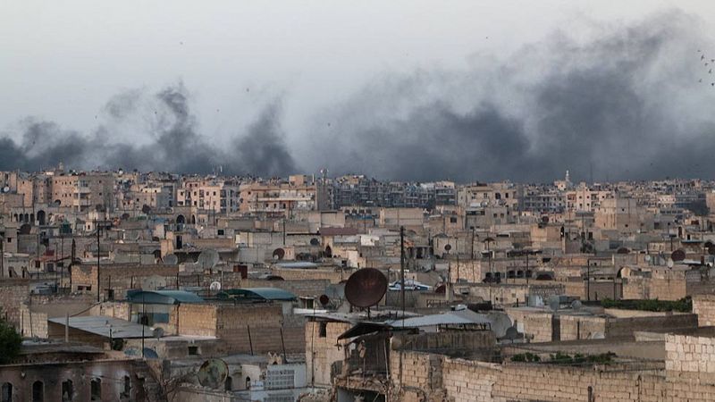 Alepo, excluida del alto en fuego en vigor, sufre su noveno día de bombardeos