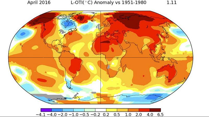 Abril machaca el anterior récord histórico de temperatura del planeta en este mes