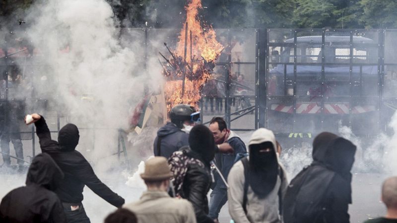 Tensión y disturbios en Francia durante la octava jornada de movilizaciones contra la reforma laboral