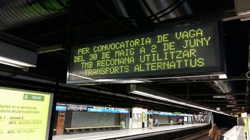 Congestiones en algunos tramos por la huelga del metro de Barcelona