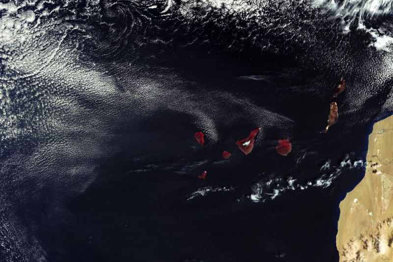Las primeras imágenes de las islas Canarias tomadas por el Sentinel-3A