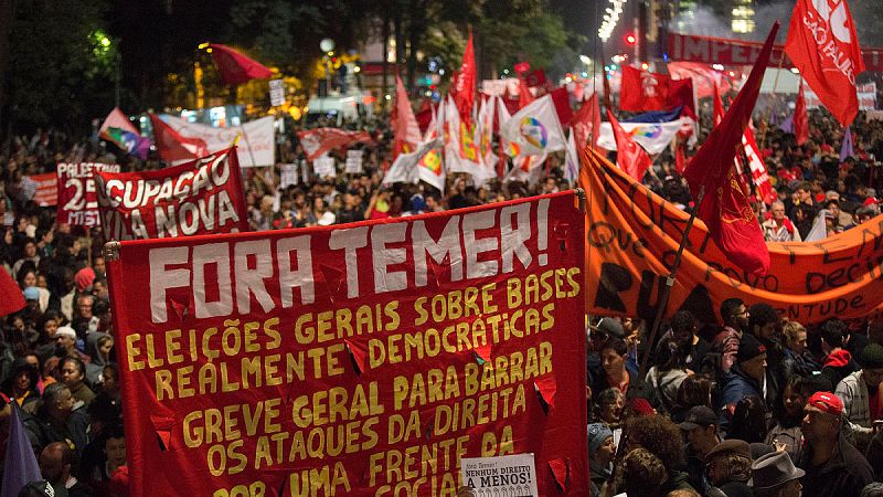 Temer afronta en Brasil las protestas de los que le acusan de golpista y piden su salida
