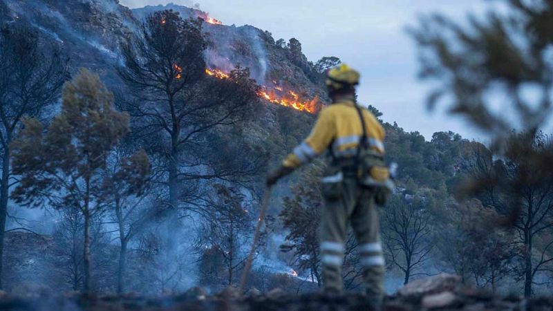 Estabilizado el incendio forestal de Calasparra, en el que ha intervenido la UME