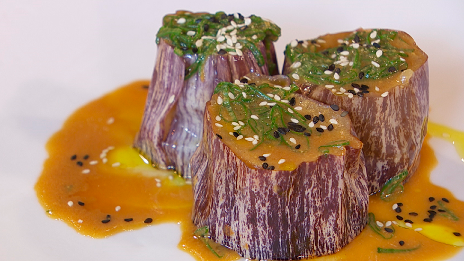 Torres en la cocina - Berenjenas con miso