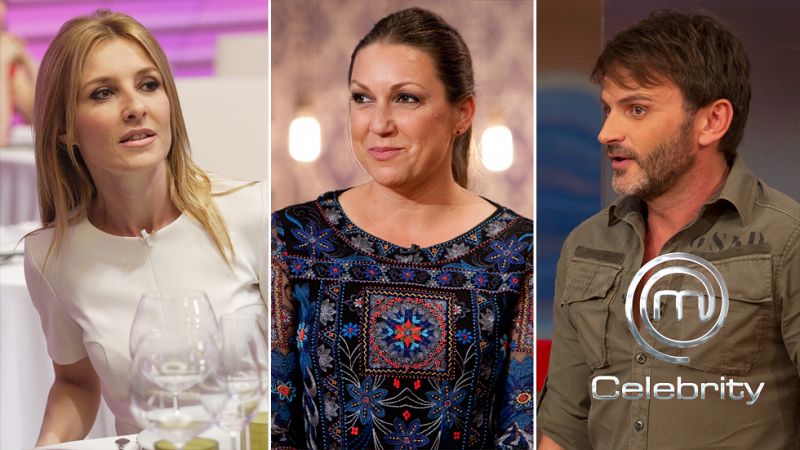 Fernando Tejero, Cayetana Guillén-Cuervo y Niña Pastori, concursantes de MasterChef Celebrity