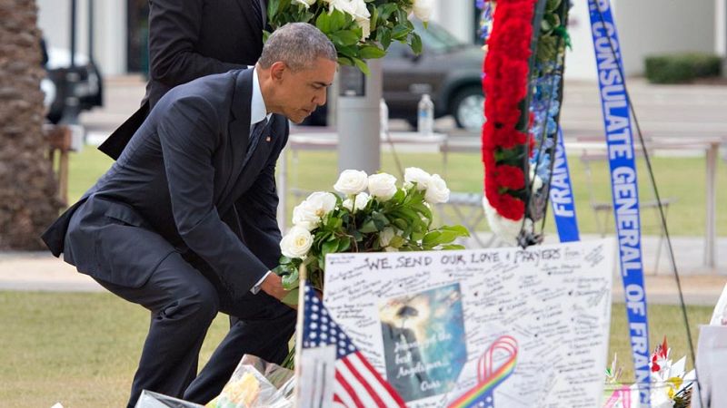 Barack Obama consuela a las vctimas de Orlando y urge a controlar las armas en Estados Unidos