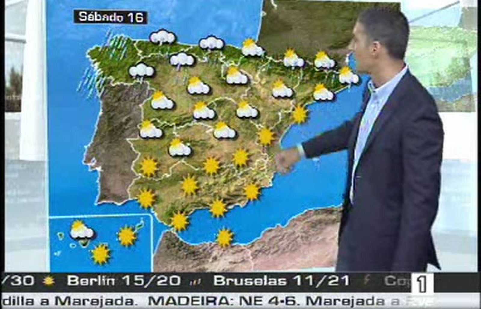 La previsión meteorológica del 14 de agosto de 2008.