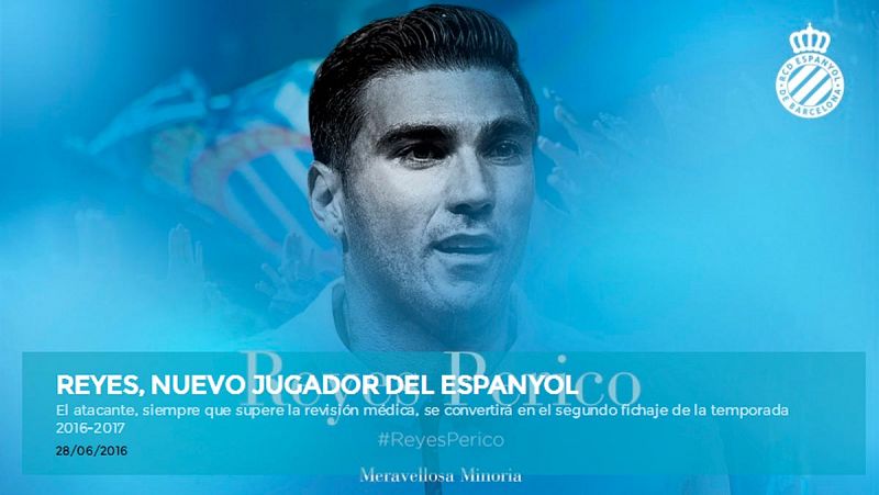 Reyes se convierte en nuevo jugador del Espanyol