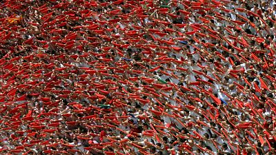 Un multitudinario chupinazo da inicio a San Ferm�n 2016