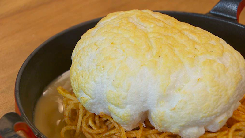 Receta de huevos sufl� con patatas