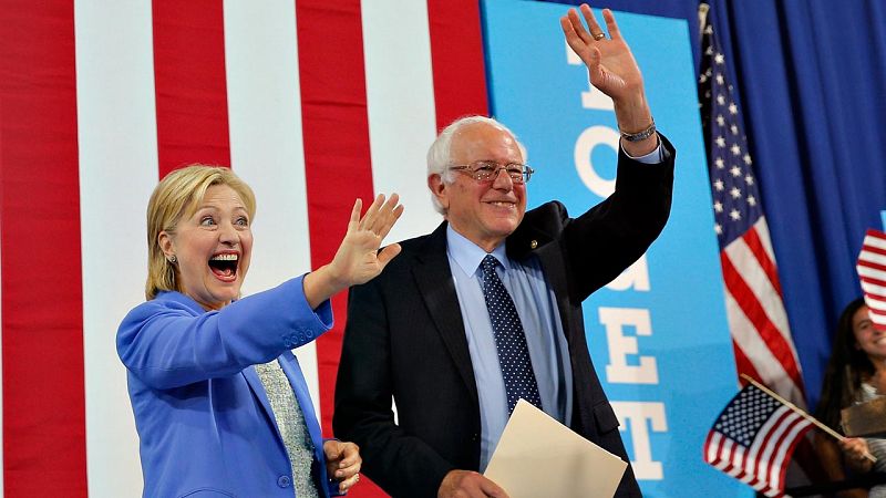 Sanders admite la victoria de Hillary Clinton en las primarias y apoya su candidatura a la Casa Blanca