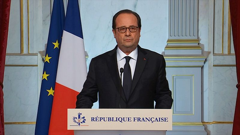 Hollande prolonga tres meses el estado de emergencia e intensificar los ataques en Siria e Irak