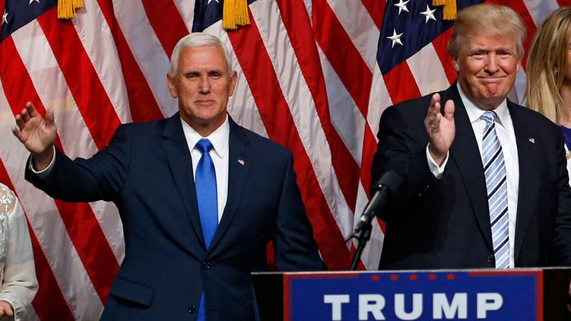 Trump se define a sí mismo y a Mike Pence como los candidatos de "la ley y el orden"