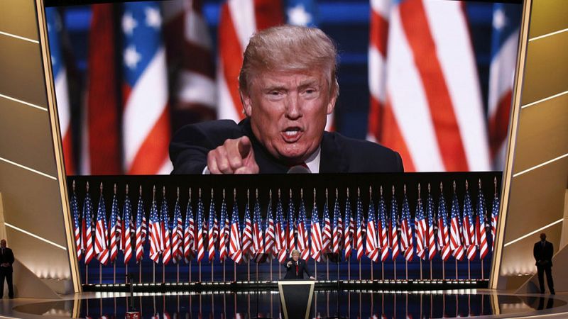 Trump acepta la nominación republicana: "Seremos un país de ley y orden"
