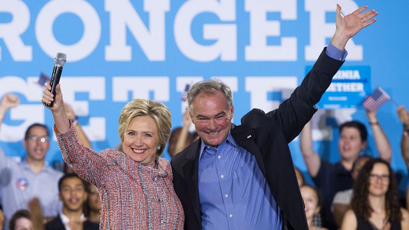 Hillary Clinton anuncia al senador Tim Kaine como su candidato a vicepresidente