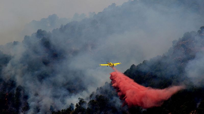 El incendio de Artana, en Castellón, afecta a 1.400 hectáreas y se investiga si fue por una quema de rastrojos