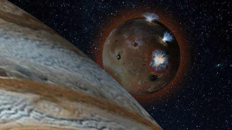 Captan el colapso de la atmósfera de Ío durante un eclipse de Júpiter