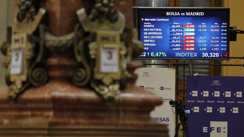 El IBEX 35 pierde un 0,17% en una jornada volátil en la que los bancos ponen freno a sus caídas