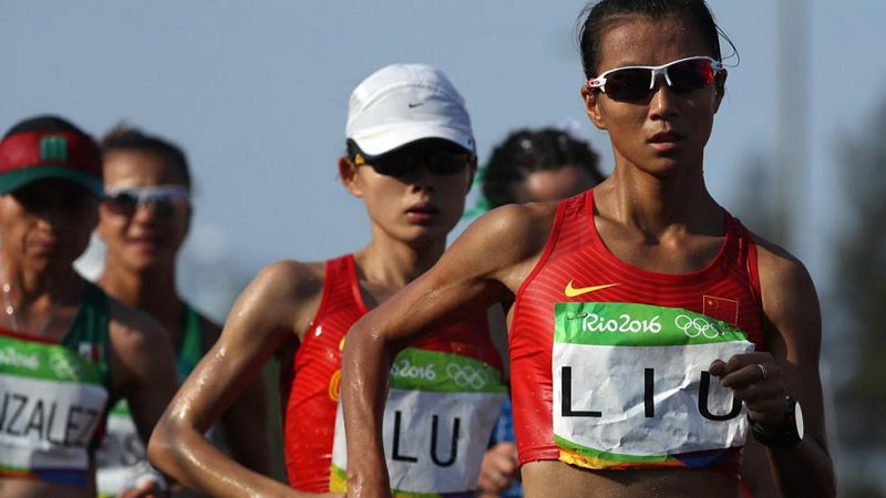 La china Hong Liu, campeona olímpica de 20km marcha