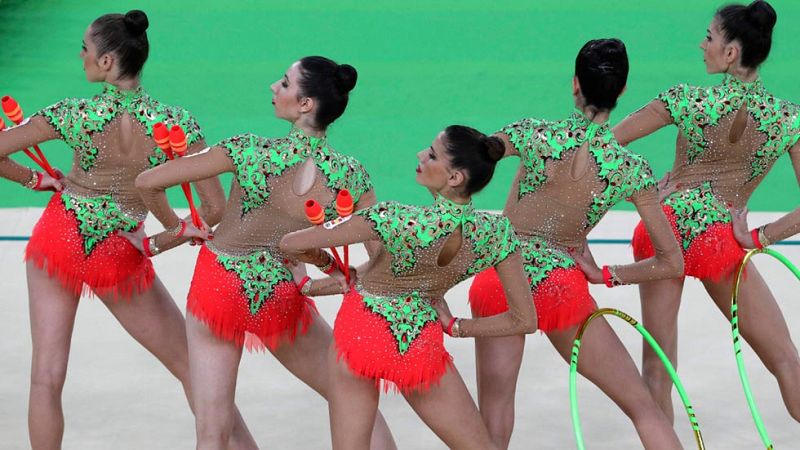 Espaa entra en la final de conjuntos de gimnasia rtmica con la mejor nota
