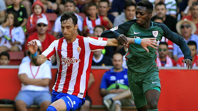 El Sporting se impone al Athlétic con dos goles en tres minutos