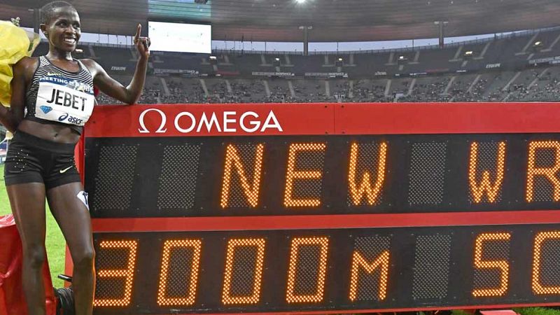 Ruth Jebet bate el récord mundial de 3.000 m obstáculos