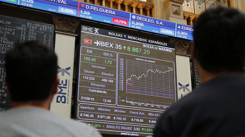 El IBEX 35 consolida el nivel de los 8.700 puntos tras subir un 0,53%