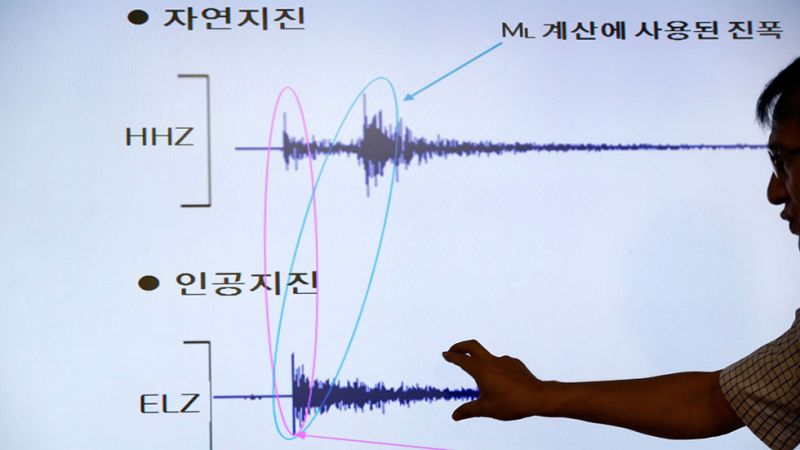 Corea del Norte realiza su quinta prueba nuclear y causa un terremoto de magnitud 5