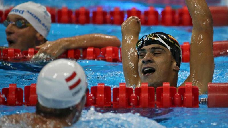 Óscar Salguero, oro en 100m braza SB8