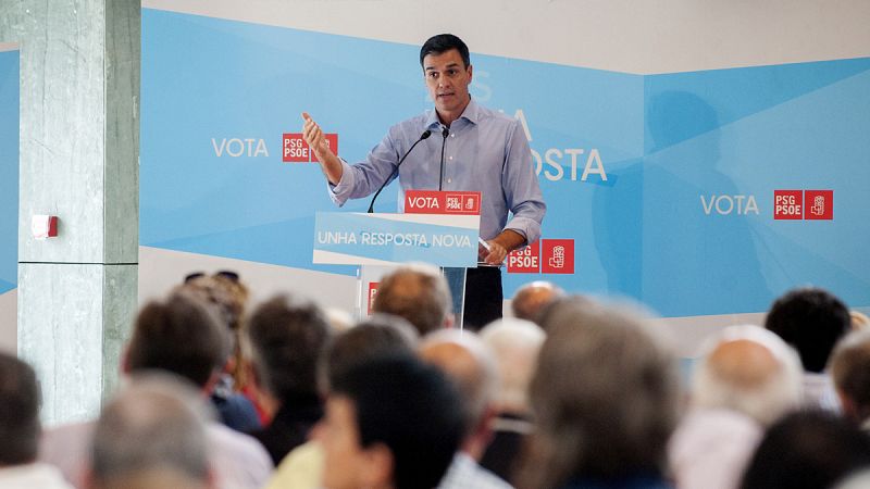 Snchez asegura que votar a Feijo es votar a "un delegado de Rajoy" en Galicia