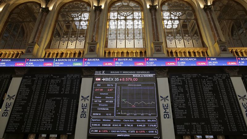 El IBEX 35 pierde un 0,32% pero mantiene los 8.700 puntos