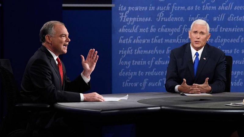 Los vicepresidentes Kaine y Pence demuestran que las ideas y propuestas se permiten en un debate