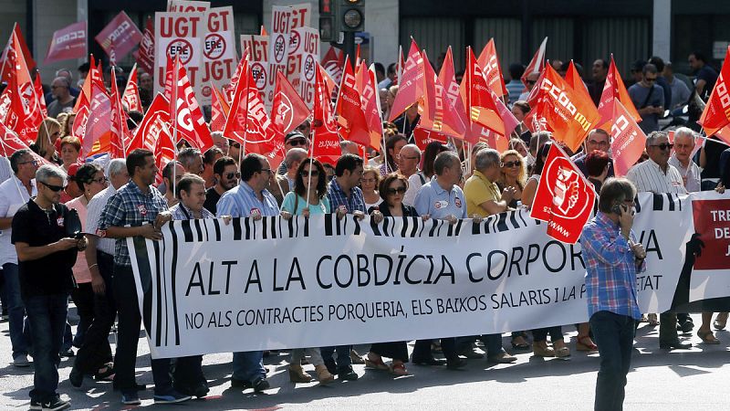 Los sindicatos piden derogar la reforma laboral en el día mundial por el trabajo decente