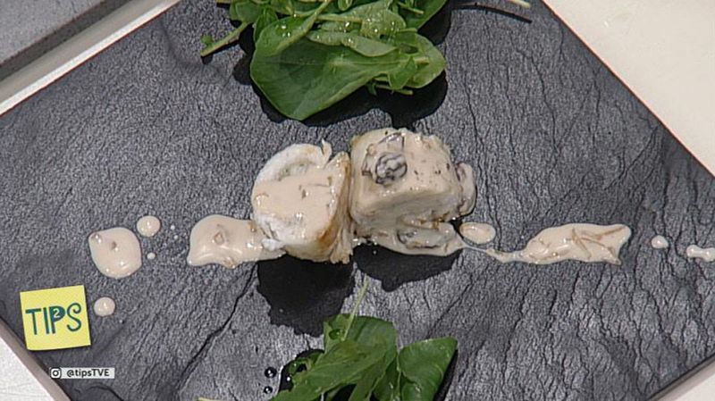 Receta de Gallo relleno al vino blanco