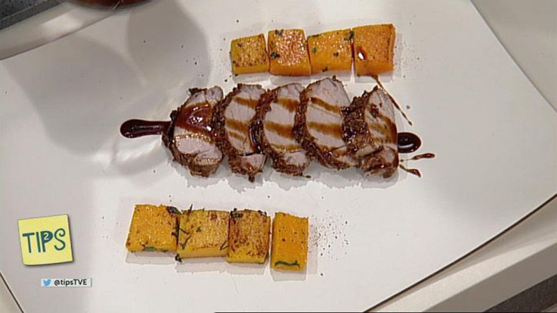 Receta de Solomillo mil aromas con calabaza