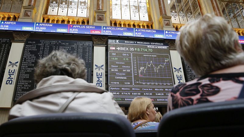 El IBEX 35 baja un 0,10% y pierde los 8.700 puntos