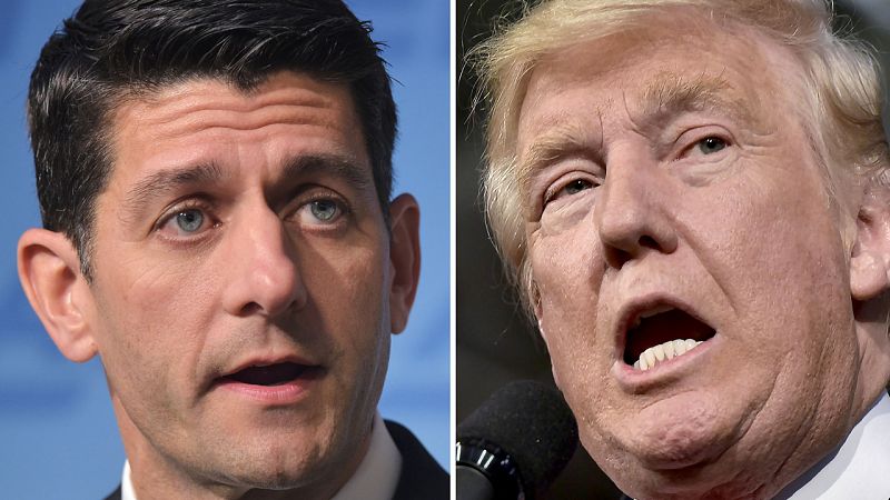 Donald Trump sobre el rechazo de Paul Ryan: "Es estupendo haberme librado de estos grilletes"