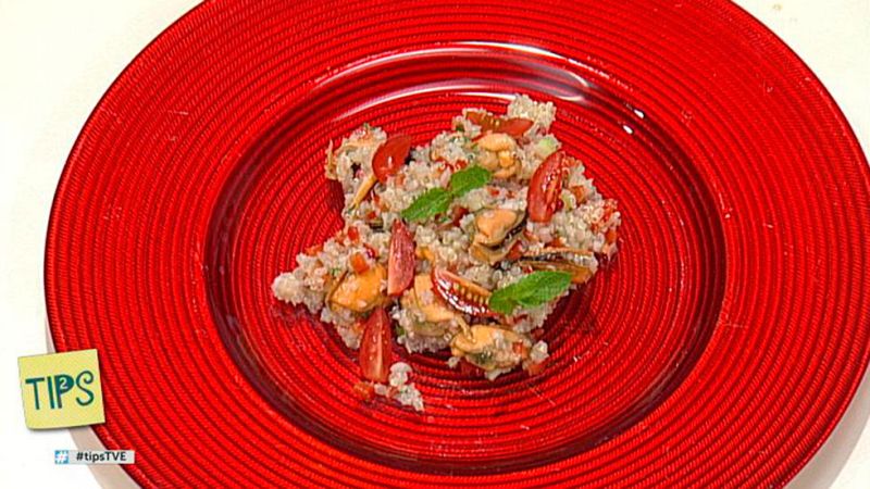 Receta de Quinoa con mejillones al romero
