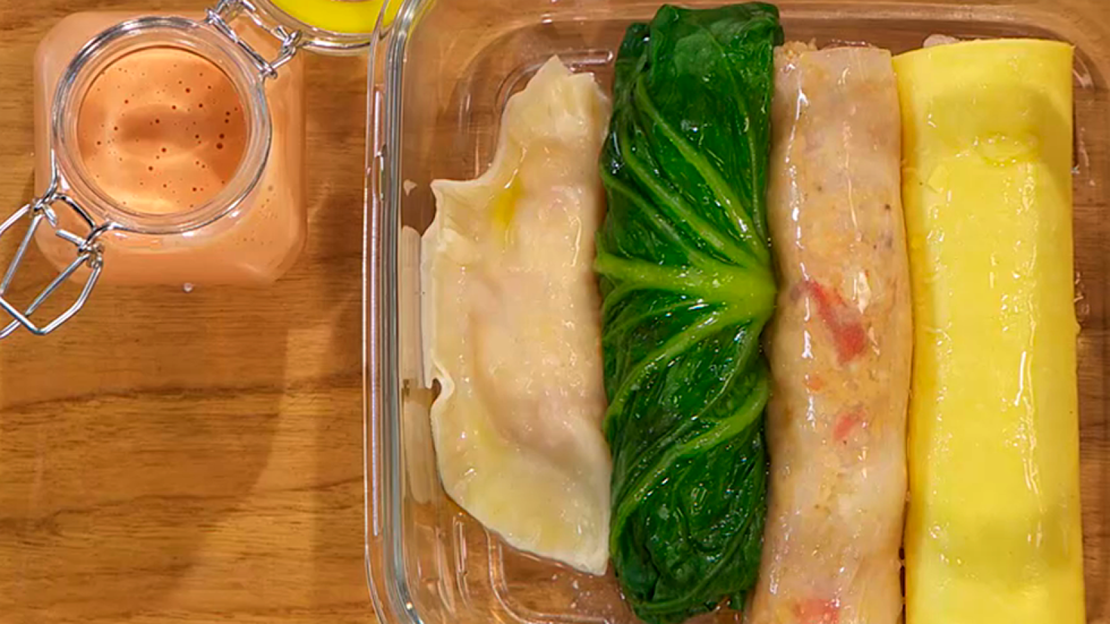 Canelones de buey de mar con lactonesa cítrica