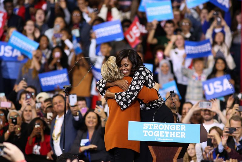 Michelle Obama y Hillary Clinton, aliadas contra Trump en su primer mítin juntas