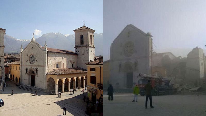 Un potente terremoto sacude de nuevo el centro de Italia causando derrumbes y decenas de heridos